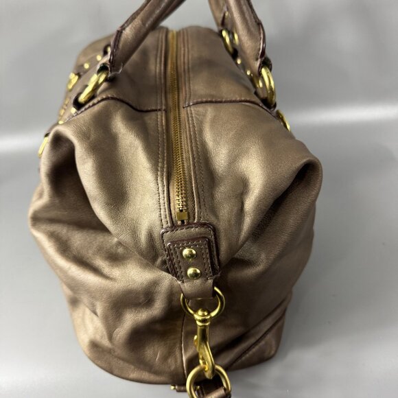 Coach F15447 Ashley Convertible Leather Satchel/ Shoulder Bag,  Pewter Metallic - Picture 7 of 14